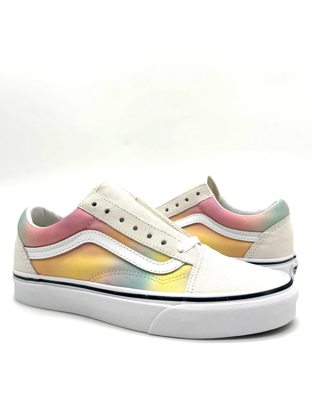 Women’s Old Skool Vans - Cream/Pink/Yellow